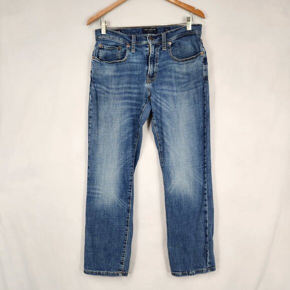 Lucky Brand 223 Straight Leg Denim Jeans Men's 30x30 Blue Distressed Casual - Picture 1 of 11